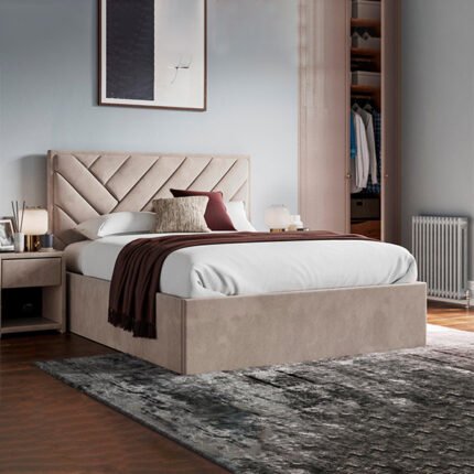Joy Velvet Tufted Bed