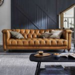 3 Seater Leather Chesterfield Sofa