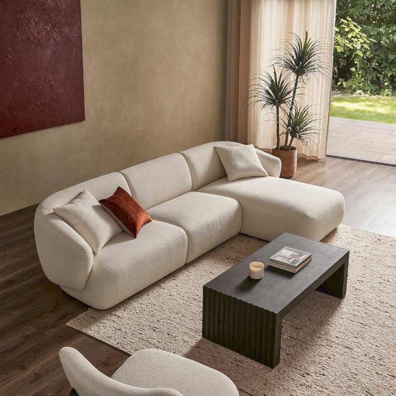 Curve Fabric Chaise Sofa Curve Fabric Chaise Sofa