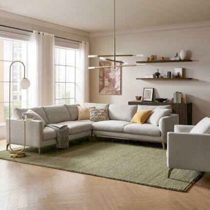 Fabric L-Shape Sectional Sofa