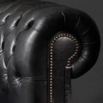 Vintage Black Chesterfield Sofa
