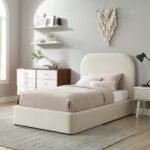 Single Bed - Rounded Plain Headboard