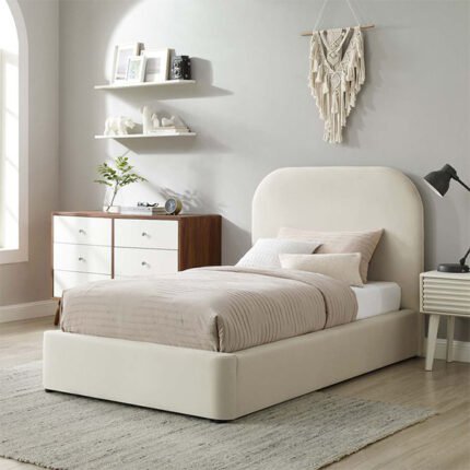 Single Bed - Rounded Plain Headboard